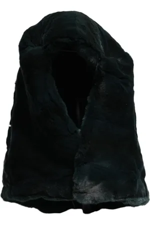 Dolce & Gabbana Tilbehør, Dame, Sort, ONE SIZE, Uld, Luksus Væsel Pels Beanie Hat