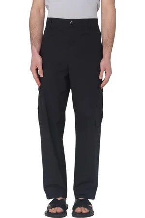 BARENA Bukser, Herre, Sort, XL, Uld, Sorte Slim-Fit Uldbukser