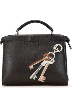 Fendi Pre-owned, Dame, Brun, ONE SIZE, Tyl, Pre-owned Laeder fendi-tasker