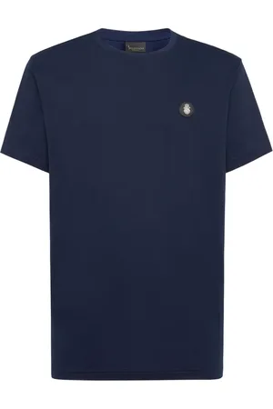 BILLIONAIRE Top, Herre, Blå, L, Bomuld, Afslappet Bomuld T-shirt Baecmtk8179Bte014N14
