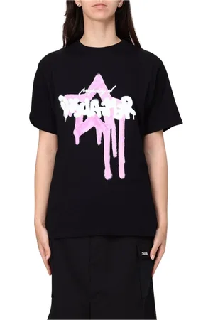 DISCLAIMER Top, Dame, Sort, M, Bomuld, Stjerne T-shirt til kvinder