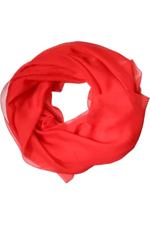 Dolce & Gabbana Tilbehør, Dame, Rød, ONE SIZE, Rød Silke Kvinder Wrap Shawl Tørklæde