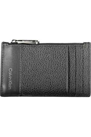 Calvin Klein Tilbehør, Dame, Sort, ONE SIZE, Sort herre pung med lynlås lukning