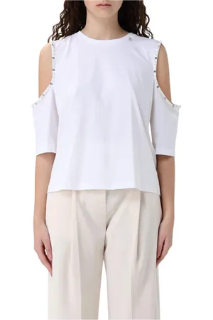 Liu Jo Top, Dame, Hvid, XS, Uld, Perle Koldskulder Top