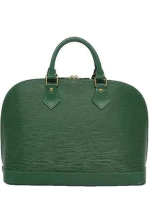 LOUIS VUITTON Pre-owned, Dame, Grøn, ONE SIZE, Tyl, Pre-owned Laeder louis-vuitton-tasker