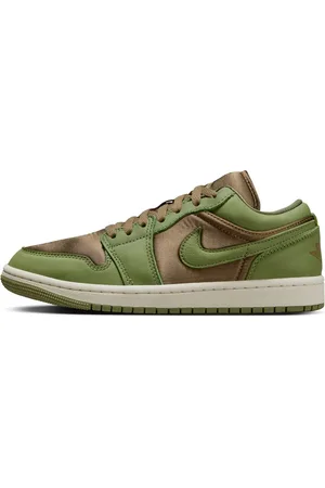 Jordan Sko, Dame, Grøn, 40 EU, Satin, Lav Wmns Olive Satin Sneakers