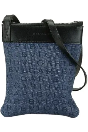 Bvlgari Pre-owned, Dame, Blå, ONE SIZE, Denim, Pre-owned Denim crossbody-tasker
