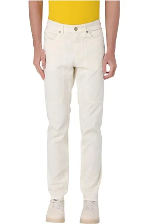 Jeckerson Bukser, Herre, , W31, Uld, Gul Creme Slim Fit Bukser