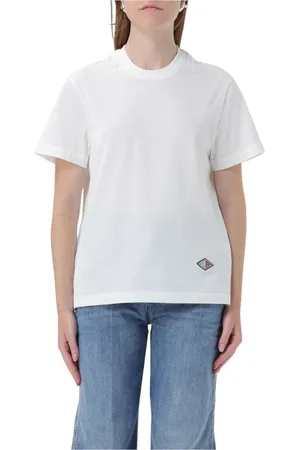 Bottega Veneta Top, Dame, Hvid, XS, Bomuld, Hvid kortærmet T-shirt