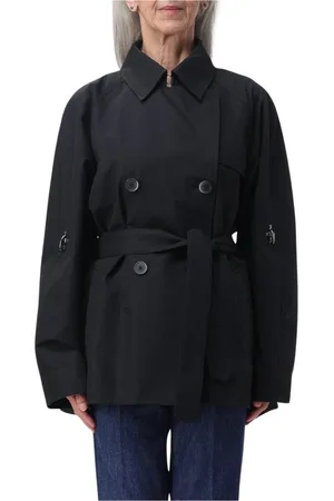 FAY Frakke, Dame, Sort, XS, Sort Bæltet Trenchcoat