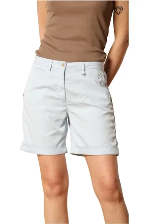 Masons Shorts, Dame, Blå, 3XS, Bomuld, Slim Fit Bermuda Shorts med Stud Detaljer