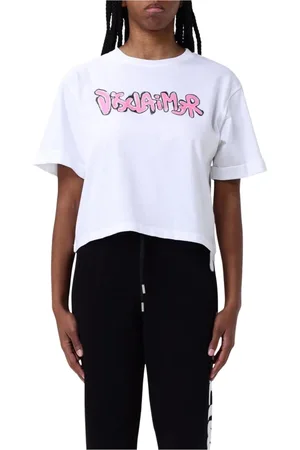 DISCLAIMER Top, Dame, Hvid, XS, Bomuld, Grafisk T-shirt til kvinder