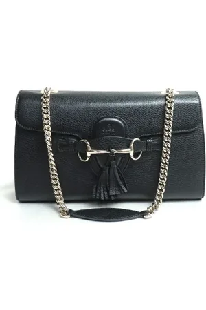 Gucci Pre-owned, Dame, Sort, ONE SIZE, Uld, Pre-owned Laeder gucci-tasker