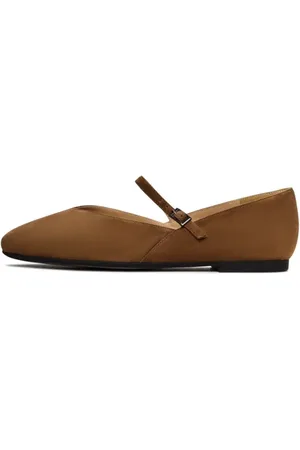 CESARE GASPARI Sko, Dame, Brun, 41 EU, Læder, Elegant ruskind Mary Janes