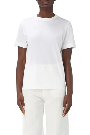 Brunello Cucinelli Top, Dame, Hvid, S, Bomuld, Hvid Crew Neck T-Shirt