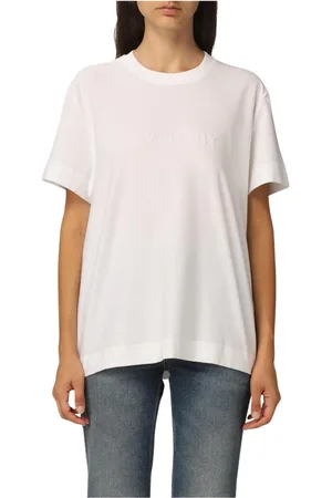 Givenchy Top, Dame, Hvid, L, Broderet Logo T-shirt