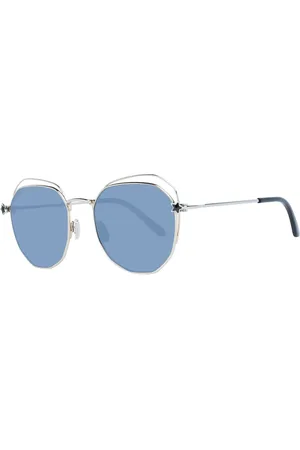 Jimmy Choo Tilbehør, Dame, Gul, ONE SIZE, Uld, Guld Kvinder Solbriller Rund Ramme