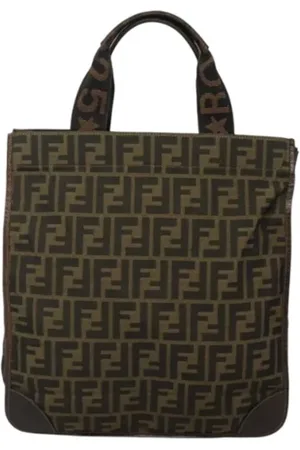 Fendi Pre-owned, Dame, Brun, ONE SIZE, Tyl, Pre-owned Canvas fendi-tasker