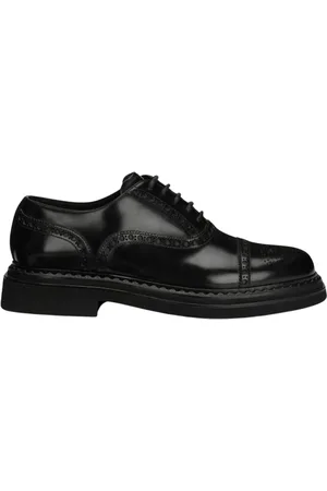 Dolce & Gabbana Sko, Herre, Sort, 42 1/2 EU, Læder, Sort Brogue Oxford Sko