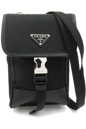 Prada Pre-owned, Herre, Sort, ONE SIZE, Uld, Pre-owned Laeder prada-tasker