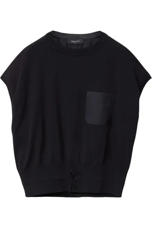 Fabiana Filippi Strik, Dame, Blå, L, Uld, Luksuriøs Uld Kortærmet Sweater