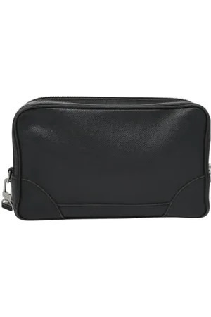 LOUIS VUITTON Pre-owned, Dame, Sort, ONE SIZE, Tyl, Pre-owned Laeder clutches