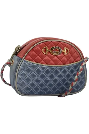 Gucci Pre-owned, Dame, Blå, ONE SIZE, Uld, Pre-owned Laeder gucci-tasker
