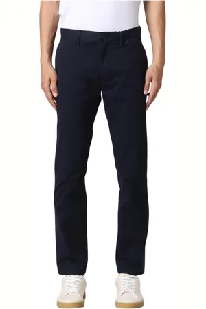 Tommy Hilfiger Bukser, Herre, Blå, W36, Bomuld, Blå Straight Leg Chino Bukser
