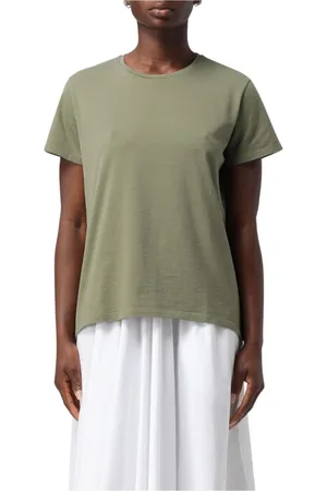Aspesi Top, Dame, Grøn, M, Bomuld, Militær-inspireret Crew Neck Tee
