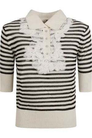 ERMANNO SCERVINO Top, Dame, Flerfarvet, M, Uld, Stilfulde Polo T-shirts Samling