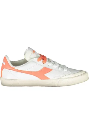 Diadora Sko, Dame, Hvid, 36 1/2 EU, Sporty Snøresko med Kontrastdetaljer