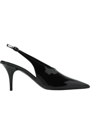 VALENTINO GARAVANI Sko, Dame, Sort, 37 EU, Læder, Sort Patentlæder Slingback Pump