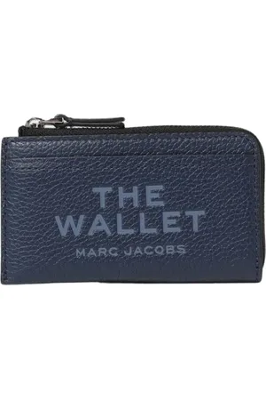 Marc Jacobs Tilbehør, Dame, Blå, ONE SIZE, Uld, Blå ZipAround Pung til Kvinder