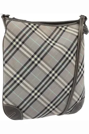 Burberry Pre-owned, Dame, Grå, ONE SIZE, Uld, Pre-owned nylon skuldertasker