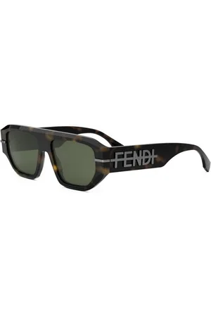 Fendi Tilbehør, unisex, Brun, 54 MM, Autentiske graphy Solbriller, Premium Kvalitet