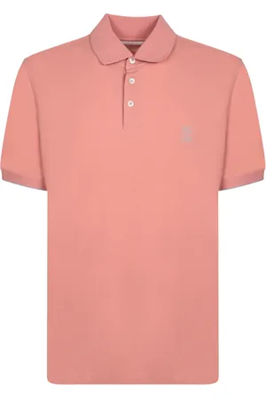 Brunello Cucinelli Top, Herre, Lyserød, L, Bomuld, Afslappet Polo Skjorte