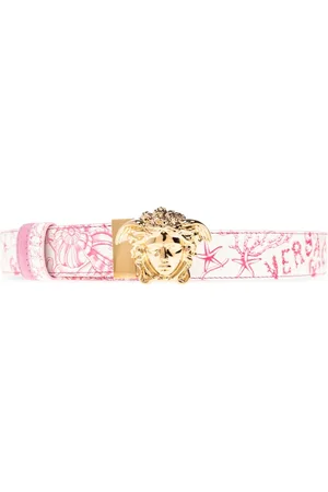 VERSACE Tilbehør, Dame, Lyserød, 90 CM, Uld, Dobbeltsidet bælte