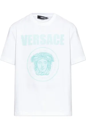 VERSACE Top, Herre, Hvid, S, Bomuld, T-shirt med tryk