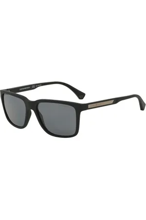 Emporio Armani Tilbehør, Herre, Sort, 56 MM, Uld, Autentiske Stilfulde Briller, Premium Kvalitet