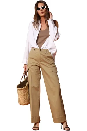 Masons Bukser, Dame, , 3XS, Bomuld, Khaki Cargo Bukser Afslappet Pasform Bomuld