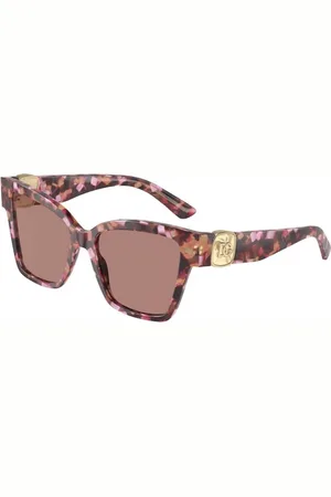 Dolce & Gabbana Tilbehør, Dame, Lyserød, 54 MM, Rosa Ramme Brun Linse Solbriller