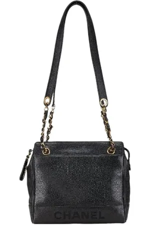 CHANEL Pre-owned, Dame, Sort, ONE SIZE, Tyl, Pre-owned Laeder totes