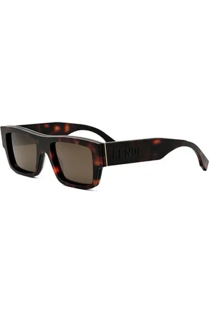 Fendi Tilbehør, Herre, Brun, 53 MM, Autentiske Signature Briller, Premium Kvalitet