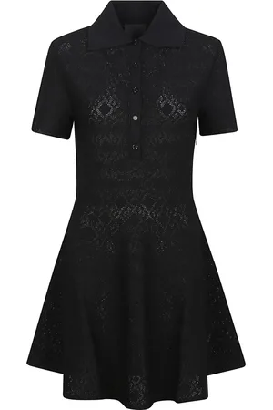 Givenchy Kjole, Dame, Sort, S, Sort Polo Krave Kortærmet Kjole