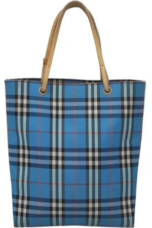 Burberry Pre-owned, Dame, Blå, ONE SIZE, Nylon, Pre-owned nylon hndtasker