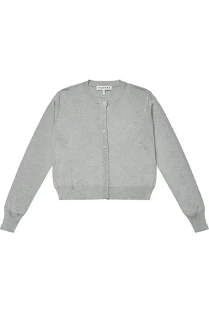 Munthe Strik, Dame, Grå, L, Elegant Glimmer Cardigan 44-Silver