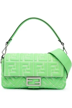 Fendi Pre-owned, Dame, Grøn, ONE SIZE, Uld, Pre-owned Laeder fendi-tasker