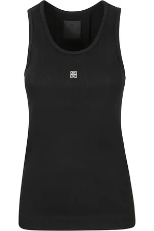 Givenchy Top, Dame, Sort, L, Bomuld, Sort Rib Tank Top