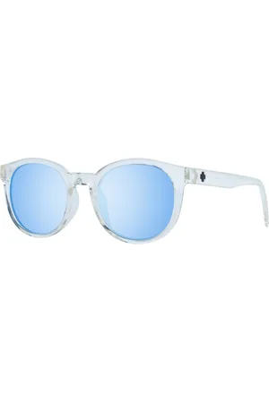 Spy Tilbehør, unisex, Blå, ONE SIZE, Uld, Gennemsigtige Unisex-solbriller Runde Spejlet