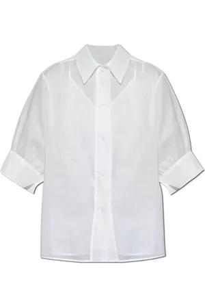 Jil Sander Bluser & Skjorter, Dame, Hvid, S, Bomuld, Kortærmet skjorte